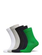 5-Pack Solid Socks Lingerie Socks Regular Socks Green Happy Socks