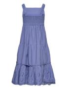 Dress Embroidery Dresses & Skirts Dresses Casual Dresses Sleeveless Casual Dresses Blue Creamie
