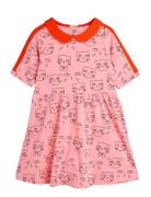 Cathlethes Aop Ss Dress Dresses & Skirts Dresses Casual Dresses Short-sleeved Casual Dresses Pink Mini Rodini