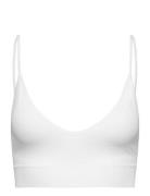 Bra Seamless Rib Top Lingerie Bras & Tops Soft Bras Tank Top Bras White Lindex