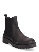 Shoes - Flat - With Lace Støvlet Chelsea Boot Black ANGULUS