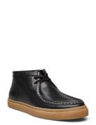 Dawson Mid Oil Pull Up Lthr High-top Sneakers Black Fred Perry
