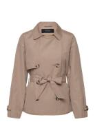 Vmzoa Trenchcoat Trenchcoat Frakke Beige Vero Moda