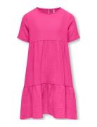 Kogthyra S/S Layered Dress Wvn Dresses & Skirts Dresses Casual Dresses Short-sleeved Casual Dresses Pink Kids Only