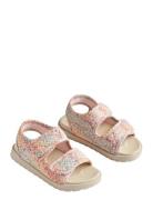 Sandal Open Toe Healy Print Shoes Summer Shoes Sandals Pink Wheat