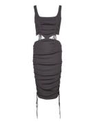 Long Knit Dress Knælang Kjole Black Cannari Concept