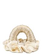 Blowouttie® In Mulberry Silk Accessories Hair Accessories Scrunchies Gold Lenoites