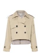 Marikb Short Jacket Trenchcoat Frakke Beige Karen By Simonsen