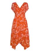 Dresses Light Woven Knælang Kjole Orange Esprit Casual