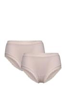 Organic Hipster 2-Pack Night & Underwear Underwear Panties Pink Rosemunde Kids