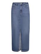 Viray Hw Ancle Denim Skirt Mbd Knælang Nederdel Blue Vila