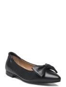 Biatracey Bow Flats Smooth Leather Ballerinasko Ballerinaer Black Bianco