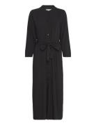 Harperll Maxi Dress 3/4 Knælang Kjole Black Lollys Laundry