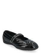 Patent Leather-Effect Sports Ballet Flats Ballerinasko Ballerinaer Black Mango