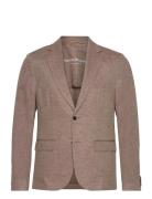 Bs Pollino Classic Fit Blazer Suits & Blazers Blazers Single Breasted Blazers Brown Bruun & Stengade