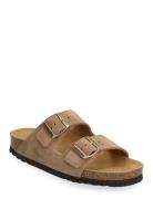 Sl Josephine Suede Flade Sandaler Brown Scholl