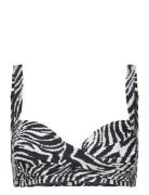Zebra Medea Top Swimwear Bikinis Bikini Tops Bandeau Bikinitops Black Panos Emporio