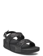 Lulu Glitter Back-Strap Sandals Shoes Summer Shoes Platform Sandals Black FitFlop