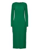 Fringe Midi Dress Knælang Kjole Green ROTATE Birger Christensen