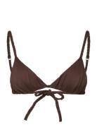 The Hebe Top Swimwear Bikinis Bikini Tops Triangle Bikinitops Brown AYA Label