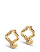 Holly Hoops Accessories Jewellery Earrings Hoops Gold Enamel Copenhagen