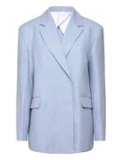 Classic Linen Blazer Blazers Double Breasted Blazers Blue House Of Dagmar