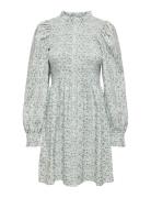 Onlpi Aspen L/S Smock Dress Wvn Cs Knælang Kjole Green ONLY