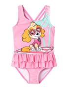 Nmfmusa Pawpatrol Swimsuit Cplg Badedragt Badetøj Pink Name It