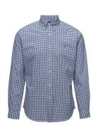 Slim Fit Gingham Oxford Shirt Tops Shirts Business Blue Polo Ralph Lauren