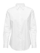 Easy Care Stretch Cotton Shirt Tops Shirts Long-sleeved White Lauren Ralph Lauren