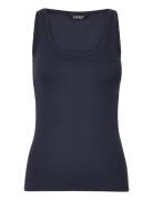 Stretch Cotton Tank Top Tops T-shirts & Tops Sleeveless Navy Lauren Ralph Lauren