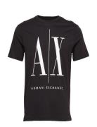 T-Shirt Tops T-Kortærmet Skjorte Black Armani Exchange