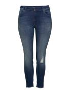 Carwilly Reg Skinny Ank Jeans Mbd Noos Bottoms Jeans Skinny Blue ONLY Carmakoma