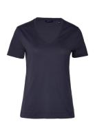 Original V-Neck Ss T-Shirt Tops T-shirts & Tops Short-sleeved Navy GANT