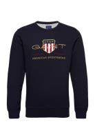 Archive Shield C-Neck Tops Sweatshirts & Hoodies Sweatshirts Navy GANT