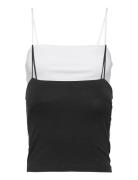 2-Pack Scarlet Singlet Tops T-shirts & Tops Sleeveless Black Gina Tricot