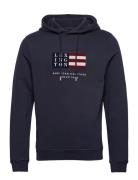 Perry Organic Cotton Hood Tops Sweatshirts & Hoodies Hoodies Navy Lexington Clothing