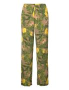 Recycled Polyester Trousers Bottoms Trousers Straight Leg Green Rosemunde