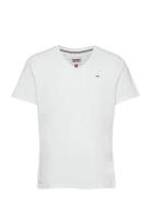 Tjm Original Jersey V Neck Tee Tops T-Kortærmet Skjorte White Tommy Jeans