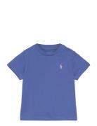 Cotton Jersey Crewneck Tee Tops T-Kortærmet Skjorte Blue Ralph Lauren Baby