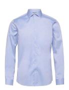 Plain Fine Twill Shirt, Wf Ls Tops Shirts Business Blue Lindbergh Black