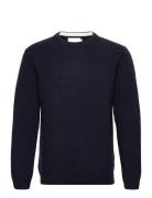 Cfkarl Lambswool Crew Neck Kni Tops Knitwear Round Necks Navy Casual Friday