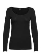 Vmmaxi My Ls Soft Uneck Noos Tops T-shirts & Tops Long-sleeved Black Vero Moda