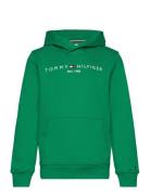 Essential Hoodie Tops Sweatshirts & Hoodies Hoodies Green Tommy Hilfiger