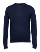 Slhtown Merino Coolmax Knit Crew Noos Tops Knitwear Round Necks Navy Selected Homme