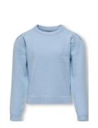 Koglesly L/S Puff Pullover Cp Knt Tops Knitwear Pullovers Blue Kids Only