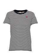 Perfect Tee Raita Stripe Cavia Tops T-shirts & Tops Short-sleeved Black LEVI´S Women