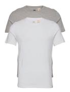 Slim 2Pk Crewneck 1 2 Pack Sli Tops T-Kortærmet Skjorte White LEVI´S Men