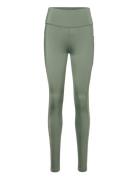 Hmlte Tola High Waist Tights Sport Running-training Tights Green Hummel