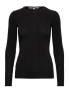 Matima O-Neck Tee Tops T-shirts & Tops Long-sleeved Black Second Female